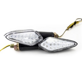Direccionales carbon par 18pcs led dip 2 wires modelo 1001