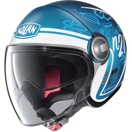 Casco para motociclista N21 Visor Playa 088 azul Zafiro Talla S