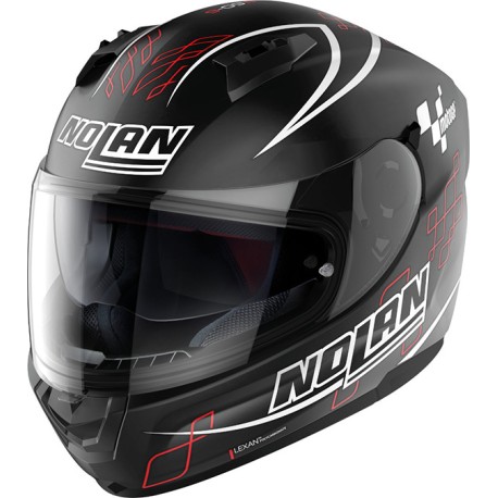 Casco para motociclista N60-5 MotoGP 89 negro mate/blanco/rojo