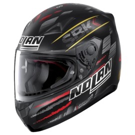 Casco para motociclista N60-5 SBK 84 negro mate/blanco/rojo