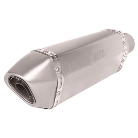 Escape para motocicleta universal deportivo plata de 35mm a