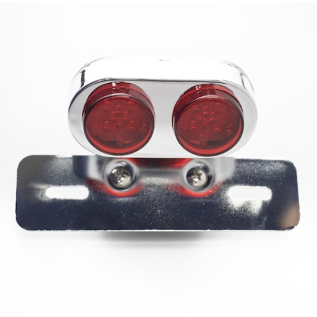 Calavera de dos reflectores con soporte cromado 25pcs 12V