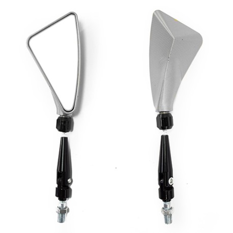 Espejos para motocicleta universales K137 plata 10mm I Kinlley