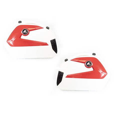 Alforjas rigidas porta equipaje para motocicleta 20L rojo con