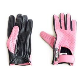 Guantes motociclista BMD Piel completo Dama Talla: M rosa