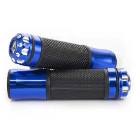 Puños para motocicleta universal 7/8 con contrapeso azul XL280