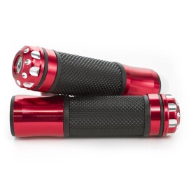 Puños para motocicleta universal 7/8 con contrapeso rojo XL280
