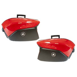Alforjas rigidas porta equipaje para motocicleta 37L rojo con