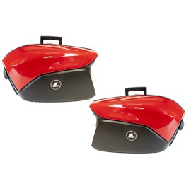 Alforjas rigidas porta equipaje para motocicleta 37L rojo con