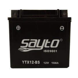 Bateria para motocicleta YTX12-BS con acido Sayto
