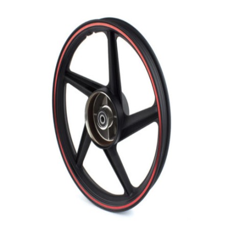 Rin trasero FT180/200 negro Franja roja
