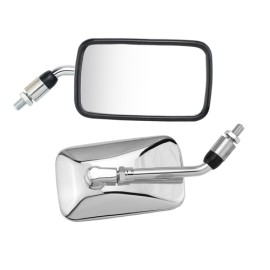 Espejos para motocicleta chopper rectangular cromado Kinlley