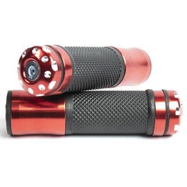 Puños para motocicleta universal 7/8 con contrapeso rojo XL280