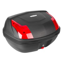 Caja porta equipaje para motocicleta 48L negra base plastico