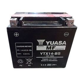 Bateria para motocicleta YTX14-BS polo invertido USA con acido