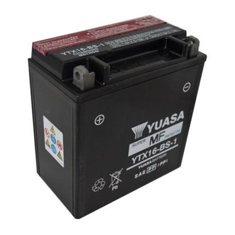 Bateria para motocicleta YTX16-BS-1 con acido Yuasa