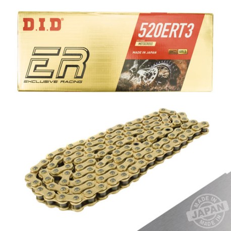 Cadena para motocicleta 520 ERT3 X 116 DID dorada Especial