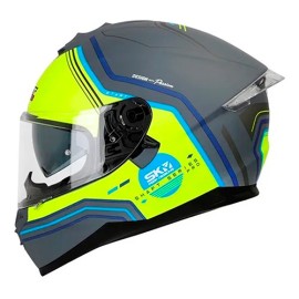 Casco Shaft integral SH600-DV Runner gris mate/amarillo Neon