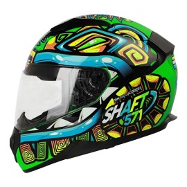 Casco Shaft integral SH571 Chacal verde Neon/amarillo Neon