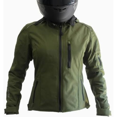 Chamarra para motociclista SM-LUZERN verde Hebotech Talla L