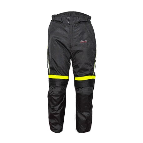 Pantalón para motociclista Visión negro/amarillo Talla M