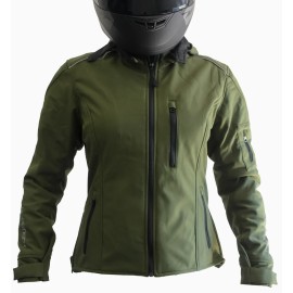 Chamarra para motociclista SM-Olive Softshell Hebotech Talla L