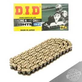 Cadena para motocicleta 219HTM DHA x 114 DID Dorada negro
