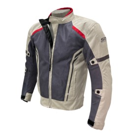 Chamarra para motociclista SM-Meshtec Gris Hebotech Talla S