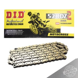 Cadena para motocicleta 520 DZ2 x 120 DID dorada Especial