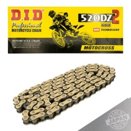 Cadena para motocicleta 520 DZ2 x 116 DID dorada Especial