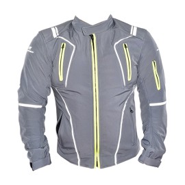 Chamarra para motociclista Softshell repelente con protecciones