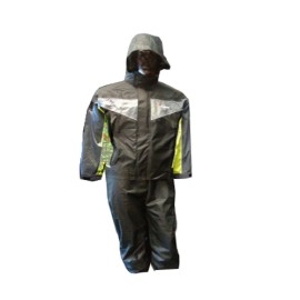 Impermeable Hebotech negro con gris y amarillo neon (2pz) Talla