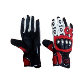 Guante Pro Biker negro con rojo y blanco L de piel con