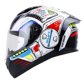 Casco Shaft Integral SH582-SP Blanco/Azul Talla L
