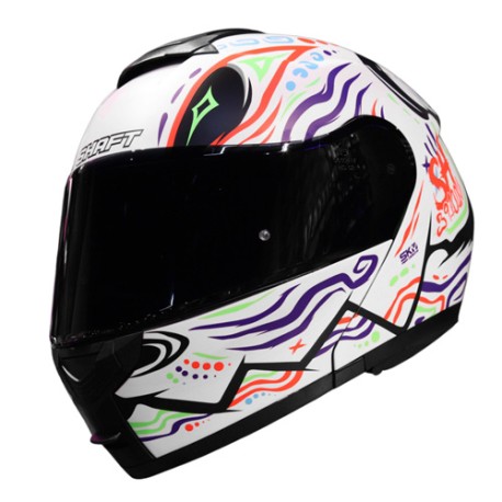 Casco Abatible para motocicleta Shaft SH3910 Beast Azul Negro