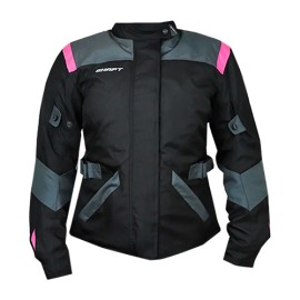 Chamarra Shaft NOVA negro/Neón Fucsia talla S