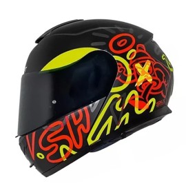 Casco abatible para motocicleta Shaft SH3910 Art Negro Matte
