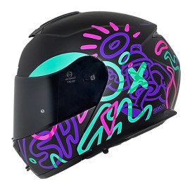 Casco abatible para motocicleta Shaft SH3910 Art Negro Matte