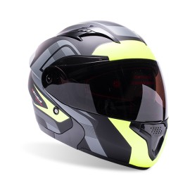 Casco abatible Orthrus Alpha Dog Solid negro /amarillo Matte -