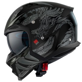Casco modular para motocicleta Axxis Hunter Oni Matte/B2 gris