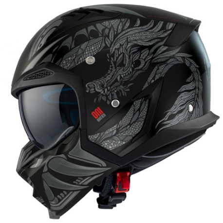 Casco modular para motocicleta Axxis Hunter Oni Matte/B2 gris