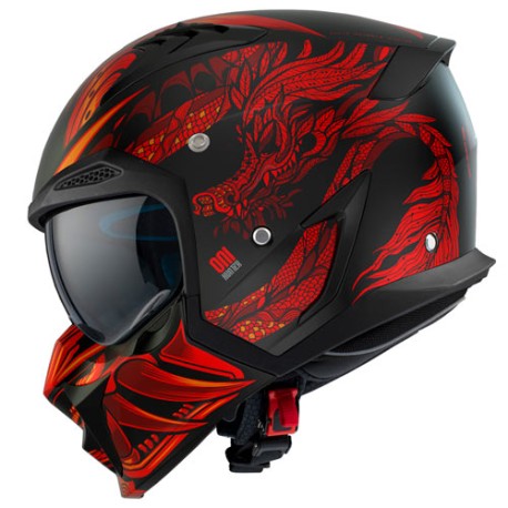 Casco modular para motocicleta Axxis Hunter Oni Matte/B5 rojo
