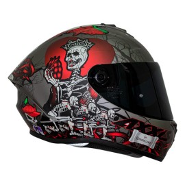 Casco integral para motocicleta Axxis Draken Horrorland Mate/A2