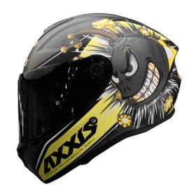 Casco integral para motocicleta Axxis Draken Bombs Gris Matte