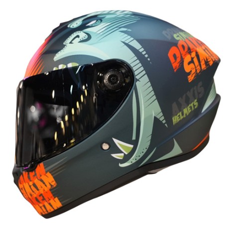 Casco Integral para motocicleta Axxis Draken Simian B4 Fluor