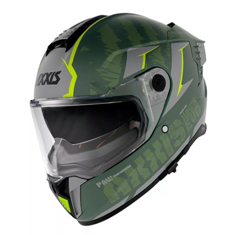Casco integral para motociclista Hawk Paw C6 Verde Mate talla