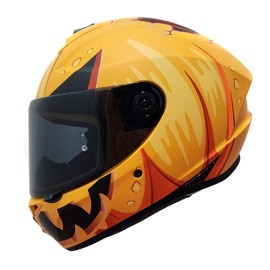 Casco para motociclista integral Draken Pumpkin naranja matte