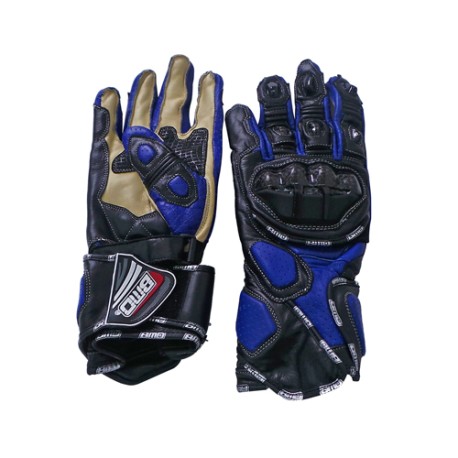 Guante BMD piel azul M completo