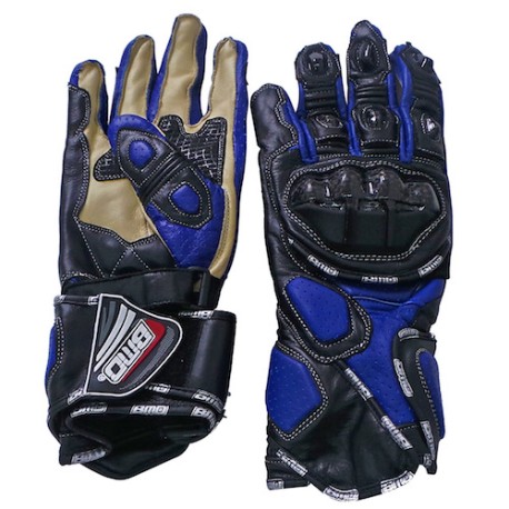 Guante BMD piel azul L completo
